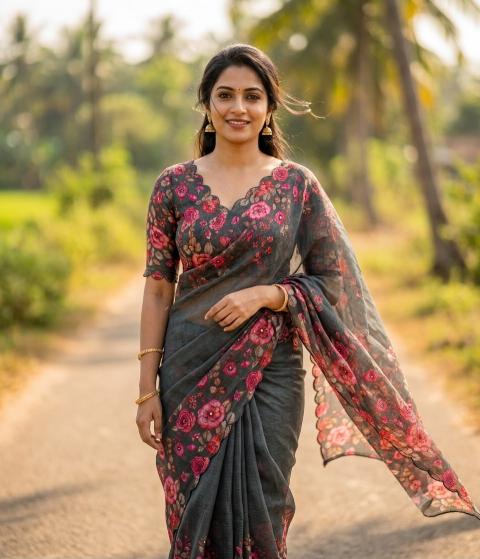 Svara fancy designer saree wholesale online